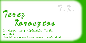 terez korosztos business card