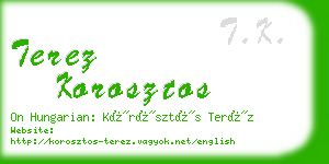 terez korosztos business card